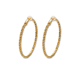 Clip oorbellen twisted hoops