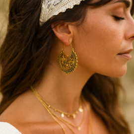 Oorbellen vintage sun