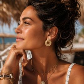 Boho Clipoorbellen Rond Goudkleurig & Zilverkleurig