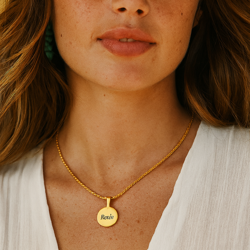 Ketting met naam coin | Graveren