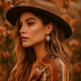 Clip oorbellen bohemian stones