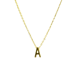 Gouden Ketting Letter A