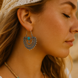 Oorbellen Bohemian Blue