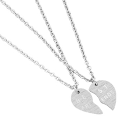 Zilveren Ketting met bedel Best Friends