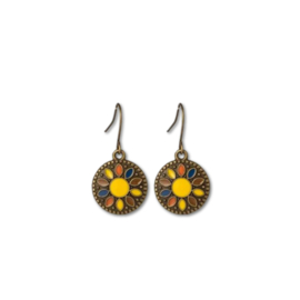 Oorbellen Boho Rounds Small Geel