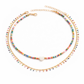Kralenketting Hart & Bedel Ketting Set