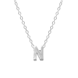 Zilveren Ketting Letter N