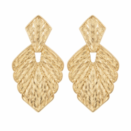 Statement Clip Oorbellen Blad Glam