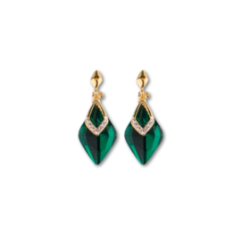 Clip oorbellen dangle stone