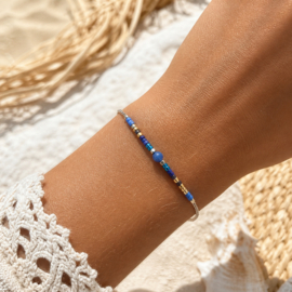 Armband Beads en Stone Blauw