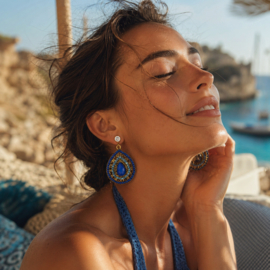 Clip oorbellen bohemian stones