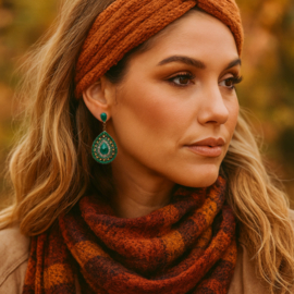 Statement oorbellen bohemian stones