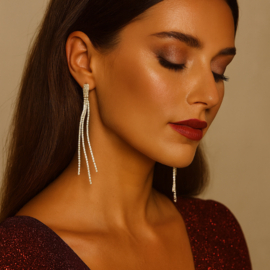 Clip oorbellen strass deluxe