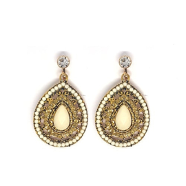 Clip oorbellen bohemian stones