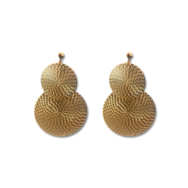 Clip oorbellen double circles