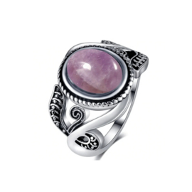 Ring Gemstone Roze Zilver 925