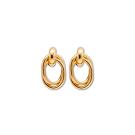 Clip oorbellen oval rounds