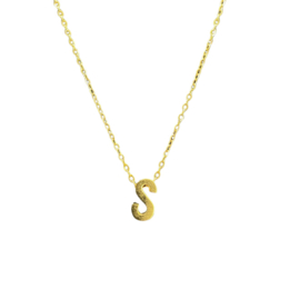 Gouden Ketting Letter S