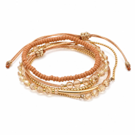 Ibiza armbandenset met kralen & details