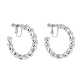 Goudkleurige Gedraaide Clip Oorringen – Lichtgewicht