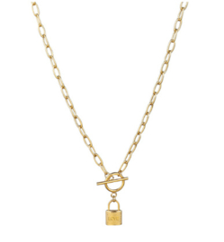 Gouden Ketting Chuncky Lock