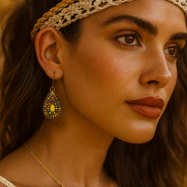 Oorbellen Boho Color Geel