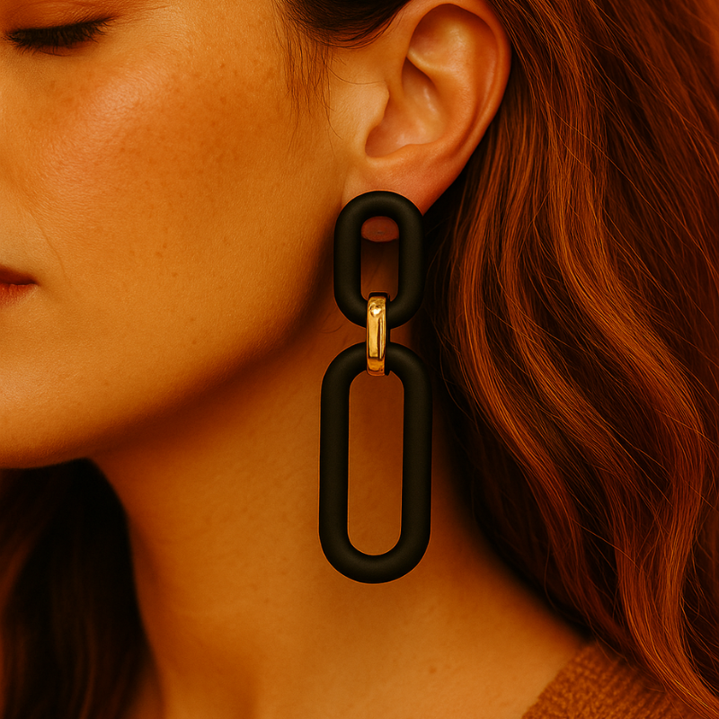 Clip oorbellen oval drop