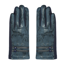 Handschoenen Slangenprint Blauw