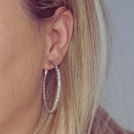 Clip oorbellen twisted hoops