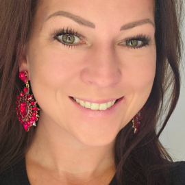 Statement Oorbellen Strass Rood