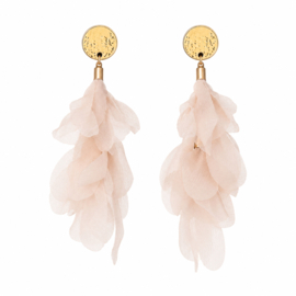 Statement Oorbellen Bloemen Beige Ibiza