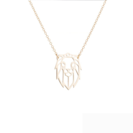 Gouden Ketting met bedel Leeuw