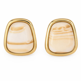 Clipoorbellen Vierkant Marmerlook Goudkleurig