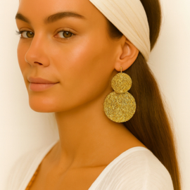 Clip oorbellen double circles