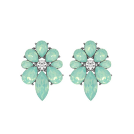 Statement Oorbellen Little Green Flower