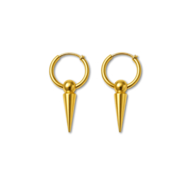 Clip oorbellen met bedel Spike