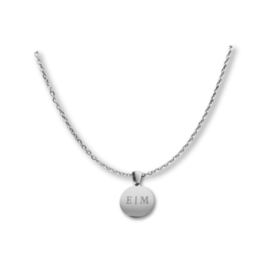 Ketting met 2 initialen Zilver