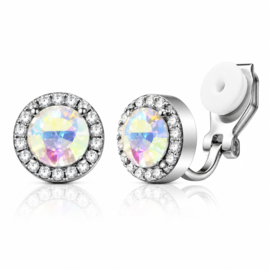 Clip oorbellen kristal sparkle rond