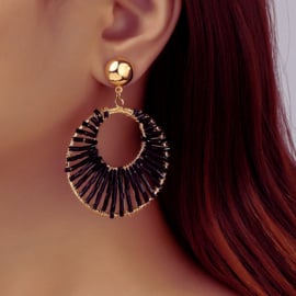 Clip Oorbellen Boho Black