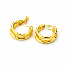 Clip oorbellen triple bar