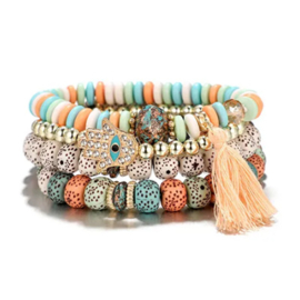 Bohemian Armbandenset Pastel