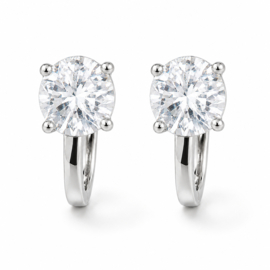 Crystal Clip Oorbellen Goudkleurig & Zilverkleurig