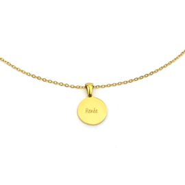 Ketting met naam coin Goud