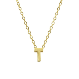 Gouden Ketting Letter T