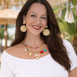 Ronde rotan clipoorbellen boho statement