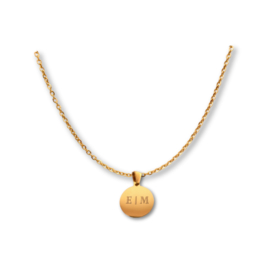 Ketting met 2 initialen Goud