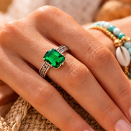 Statement ring groen