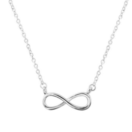 Zilveren Ketting met bedel Infinity