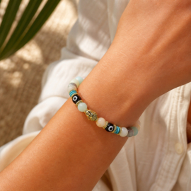 Buddha armband met Oog van Nazar
