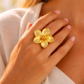 Verstelbare Ring Bloem – zomers & stijlvol